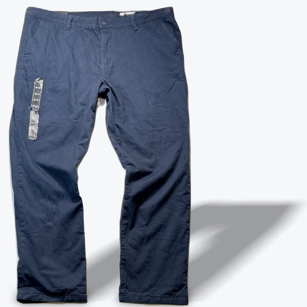 Weatherproof Straight Leg Pants Flannel Lined Mens 40x32 Dark Sapphire Blue NWT